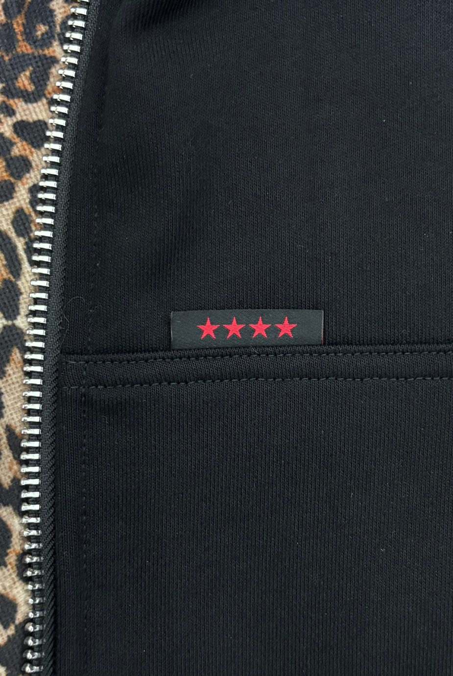 FUR ZIP HOODIE - BLACK