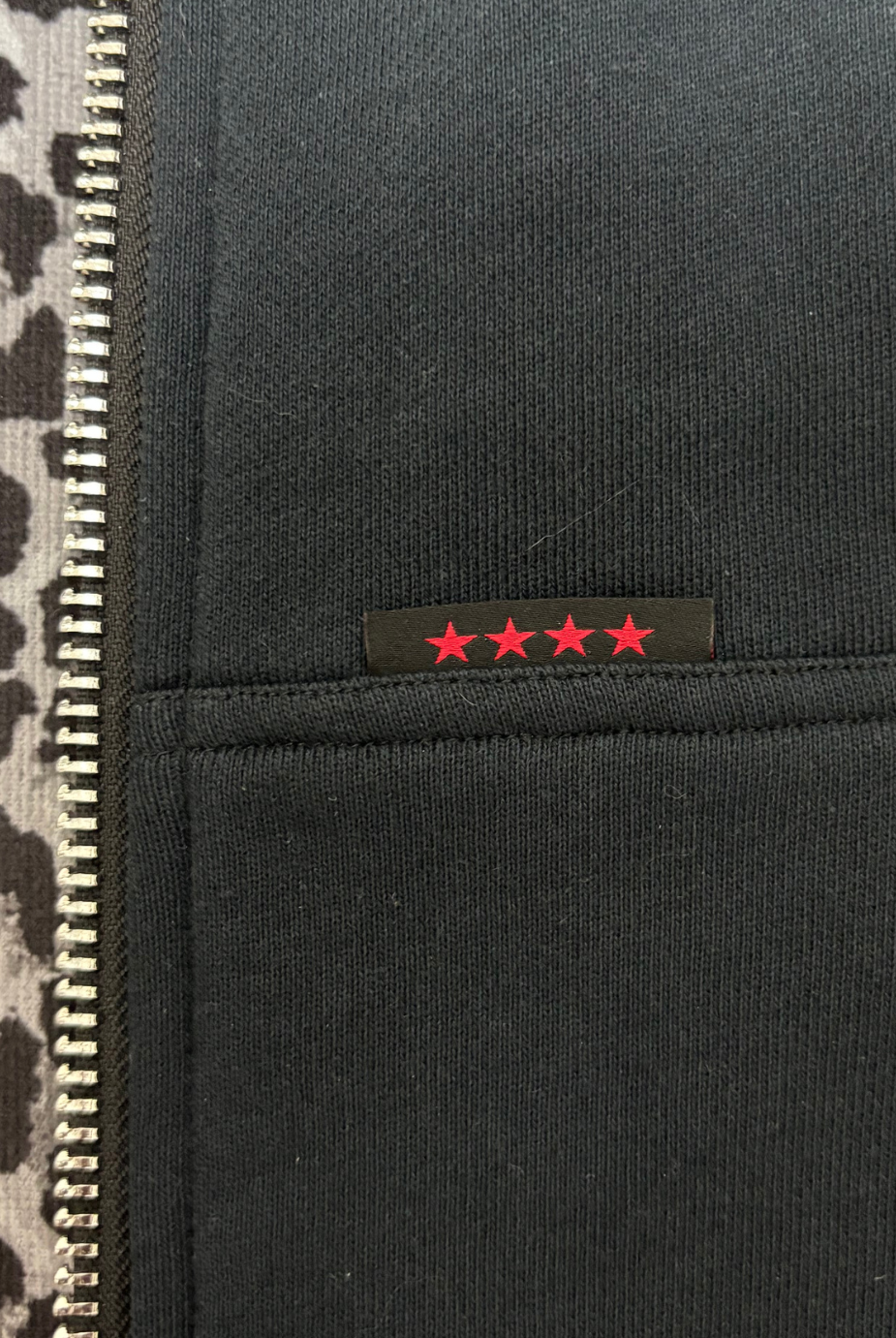 FUR ZIP HOODIE - NAVY