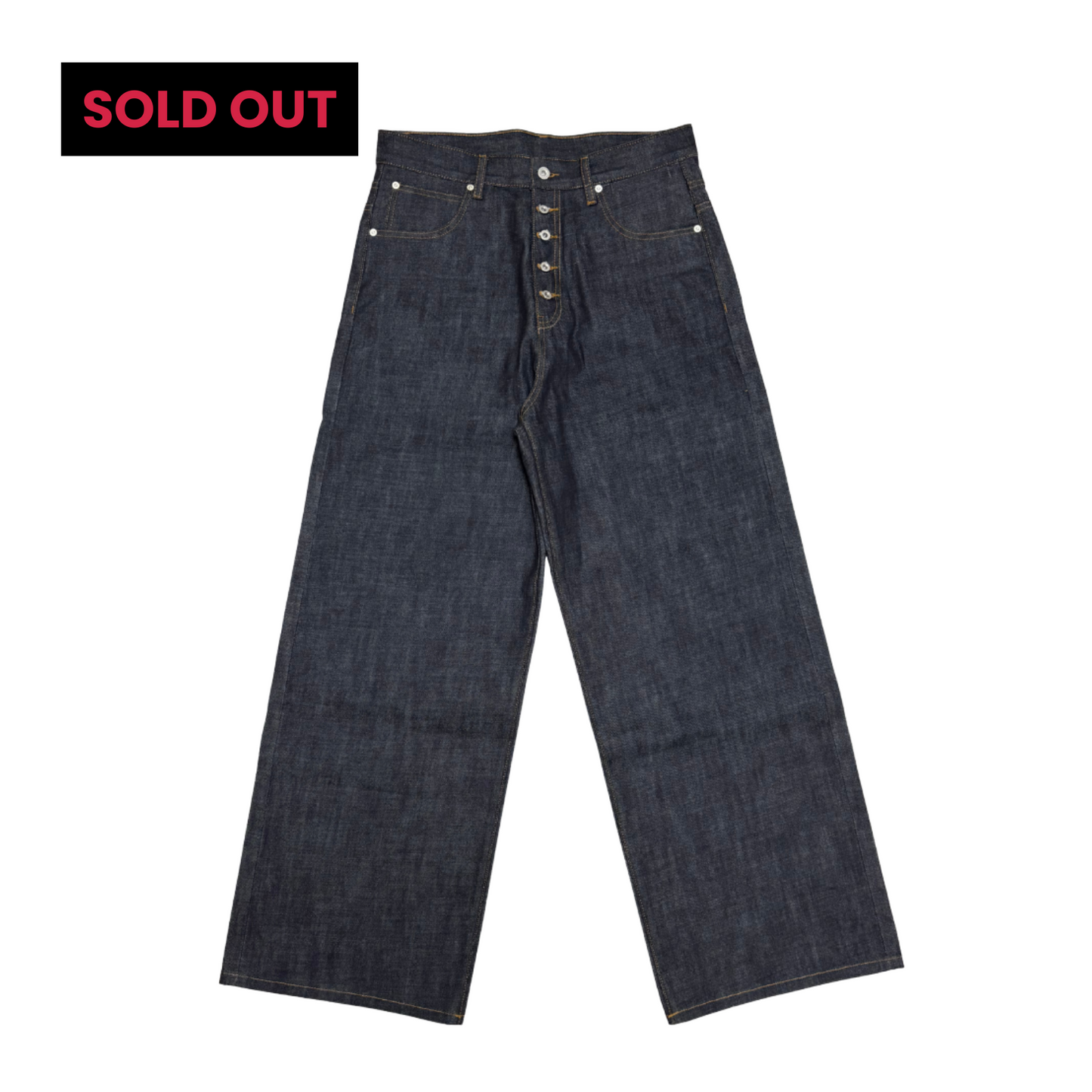 BUTTON FLY DENIM - INDIGO