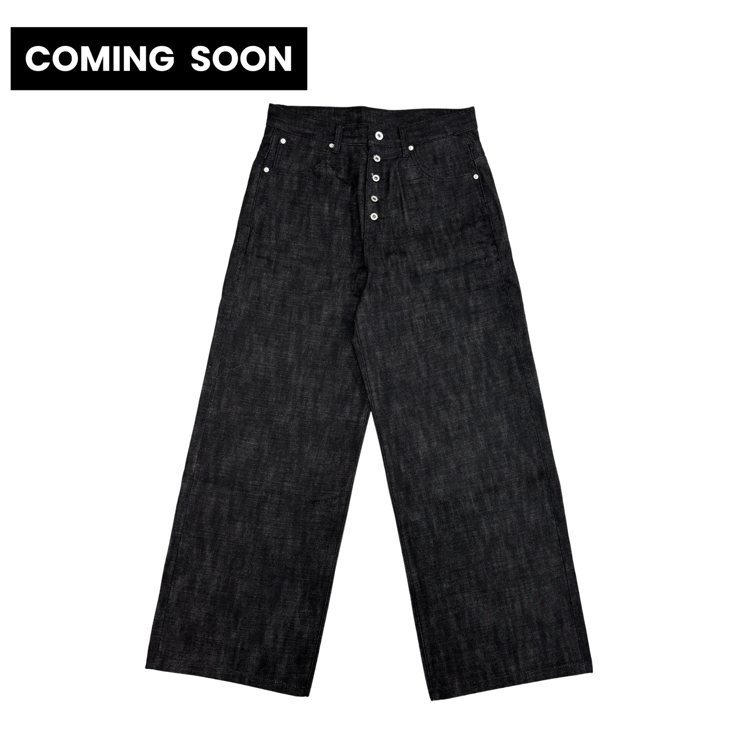 BUTTON FLY DENIM - BLACK | RESTOCK: NOVEMBER 22th (SAT) 9PM JST.