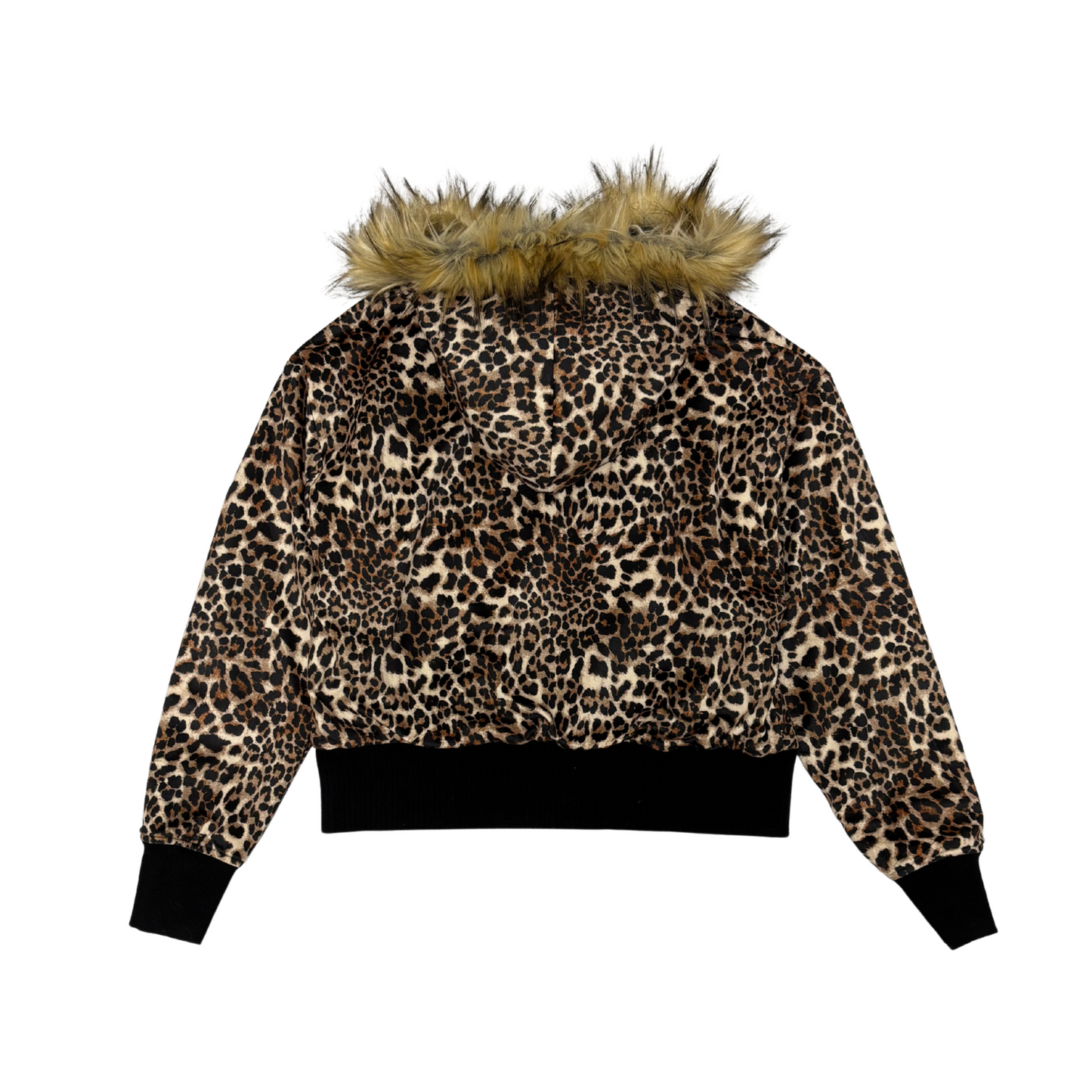 FUR ZIP HOODIE - BLACK