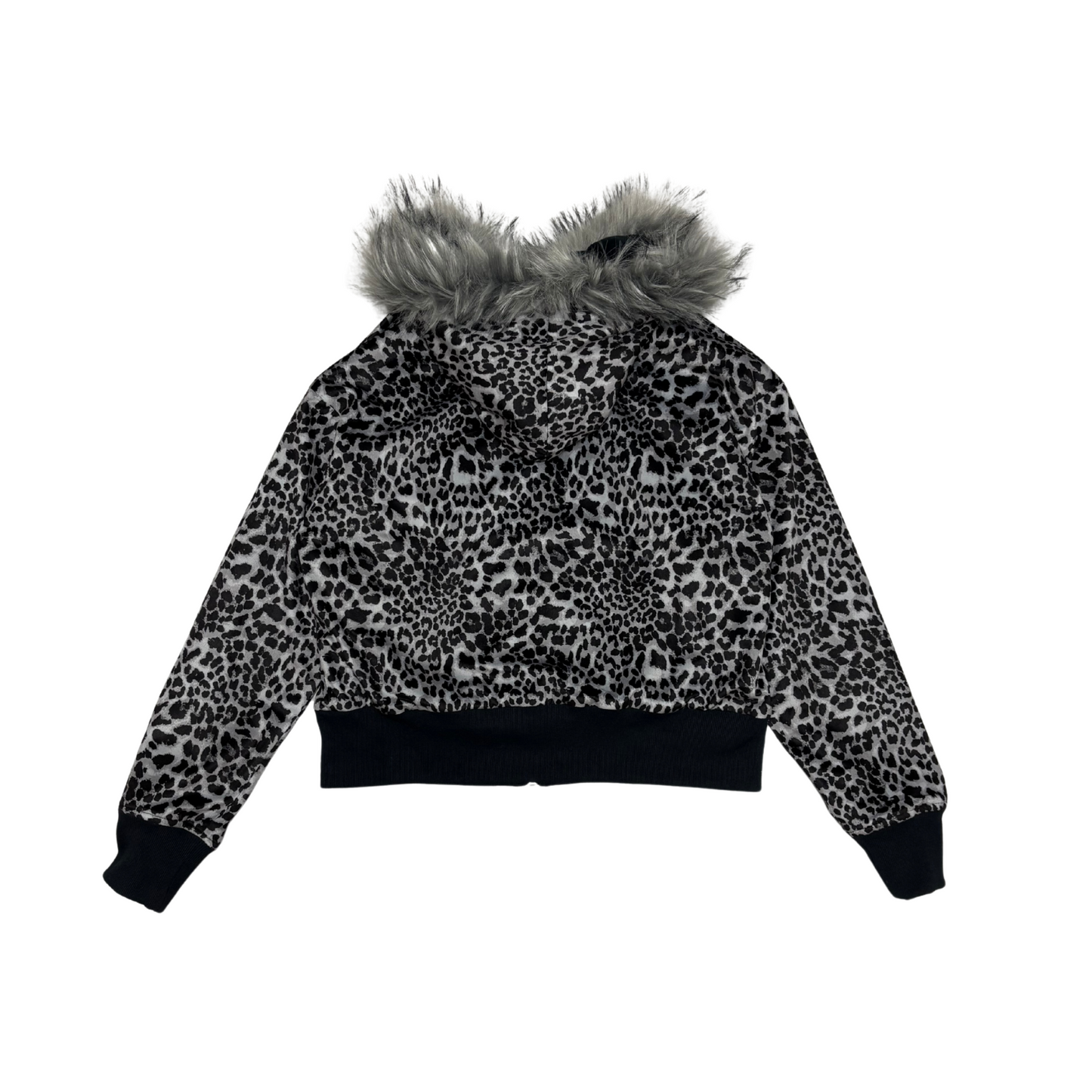 FUR ZIP HOODIE - NAVY