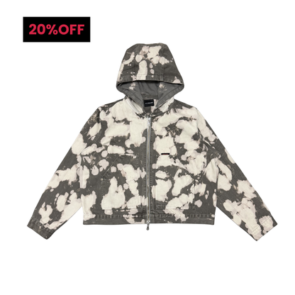DENIM HOODIE - BLEACH