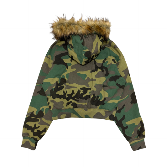 FUR ZIP HOODIE - CAMO