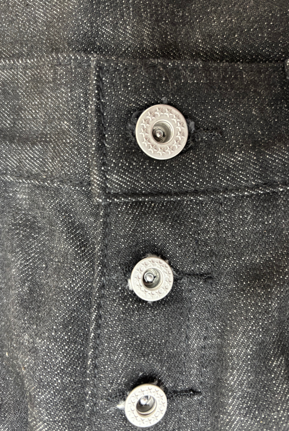 BUTTON FLY DENIM - BLACK