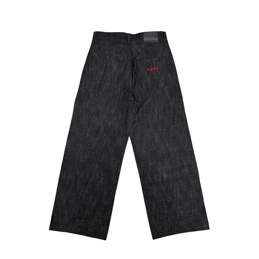 BUTTON FLY DENIM - BLACK