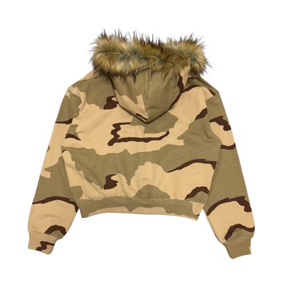 FUR ZIP HOODIE - DESERT CAMO